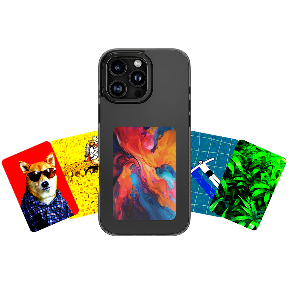 NFC Ink Screen iPhone Case for iPhone 16 Pro Max, Slim Eco-Friendly Smart Cover with Custom Display