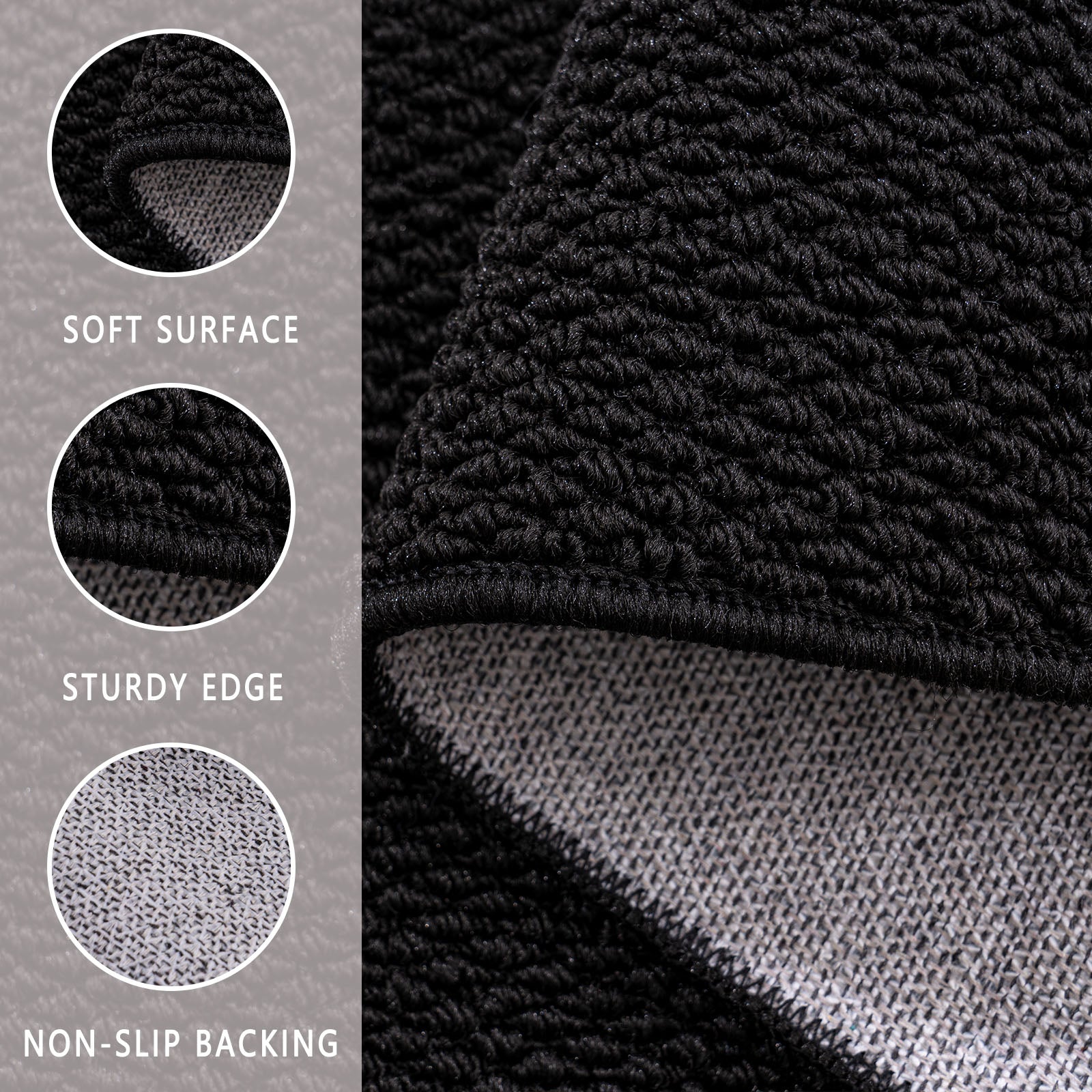 5x7ft Washable Woven Rug, Non-Slip Rubber Backed Woven Area Rug for Indoor Foyer, Kitchen, Backdoor, Cotton Floor Carpet