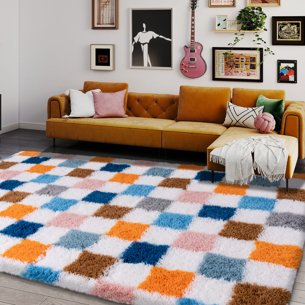 Super Soft Shaggy Rugs Fluffy Carpet, Modern Plush Area Rug for Living Room Bedroom Kids Room