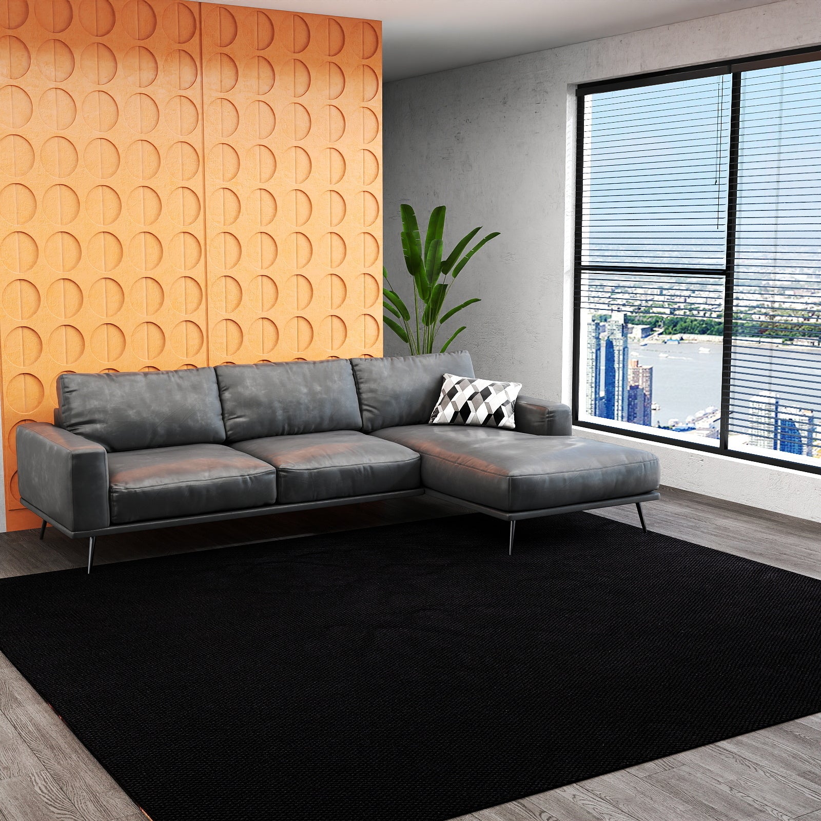 5x7ft Washable Woven Rug, Non-Slip Rubber Backed Woven Area Rug for Indoor Foyer, Kitchen, Backdoor, Cotton Floor Carpet