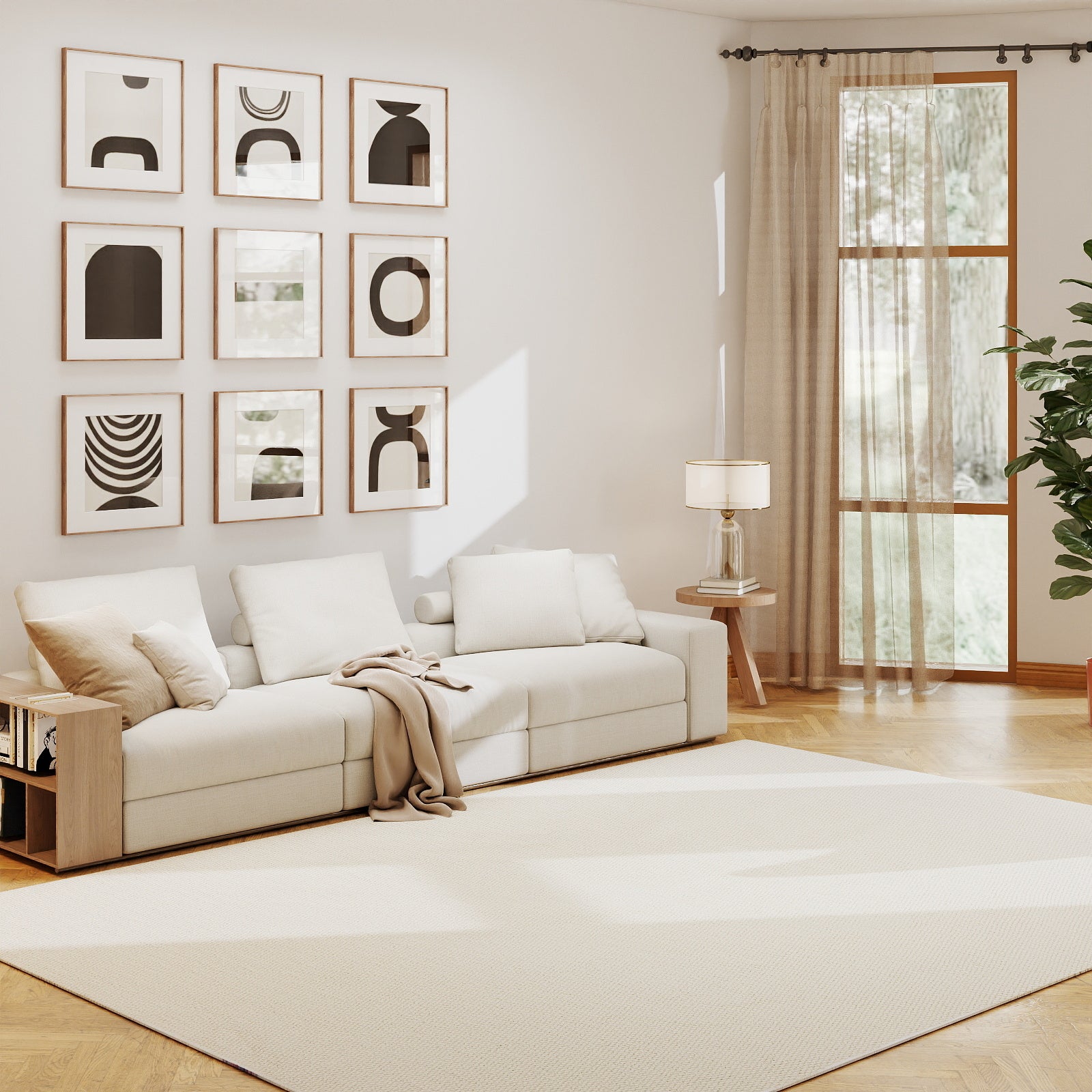 5x7ft Washable Woven Rug, Non-Slip Rubber Backed Woven Area Rug for Indoor Foyer, Kitchen, Backdoor, Cotton Floor Carpet