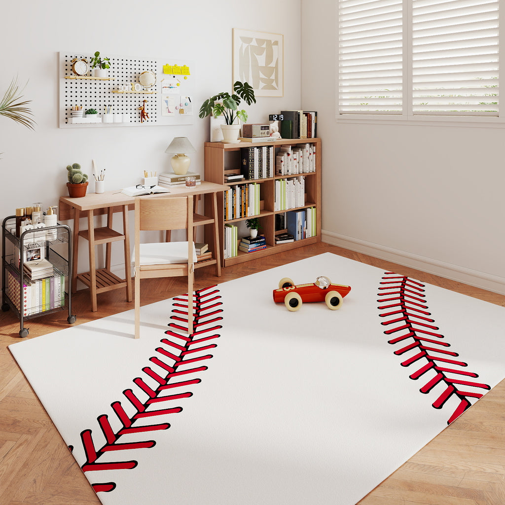 Round Ball Pattern Area Rug, Fluffy Washable Area Rug for Living Room Kids Room Nursery Playroom Decor