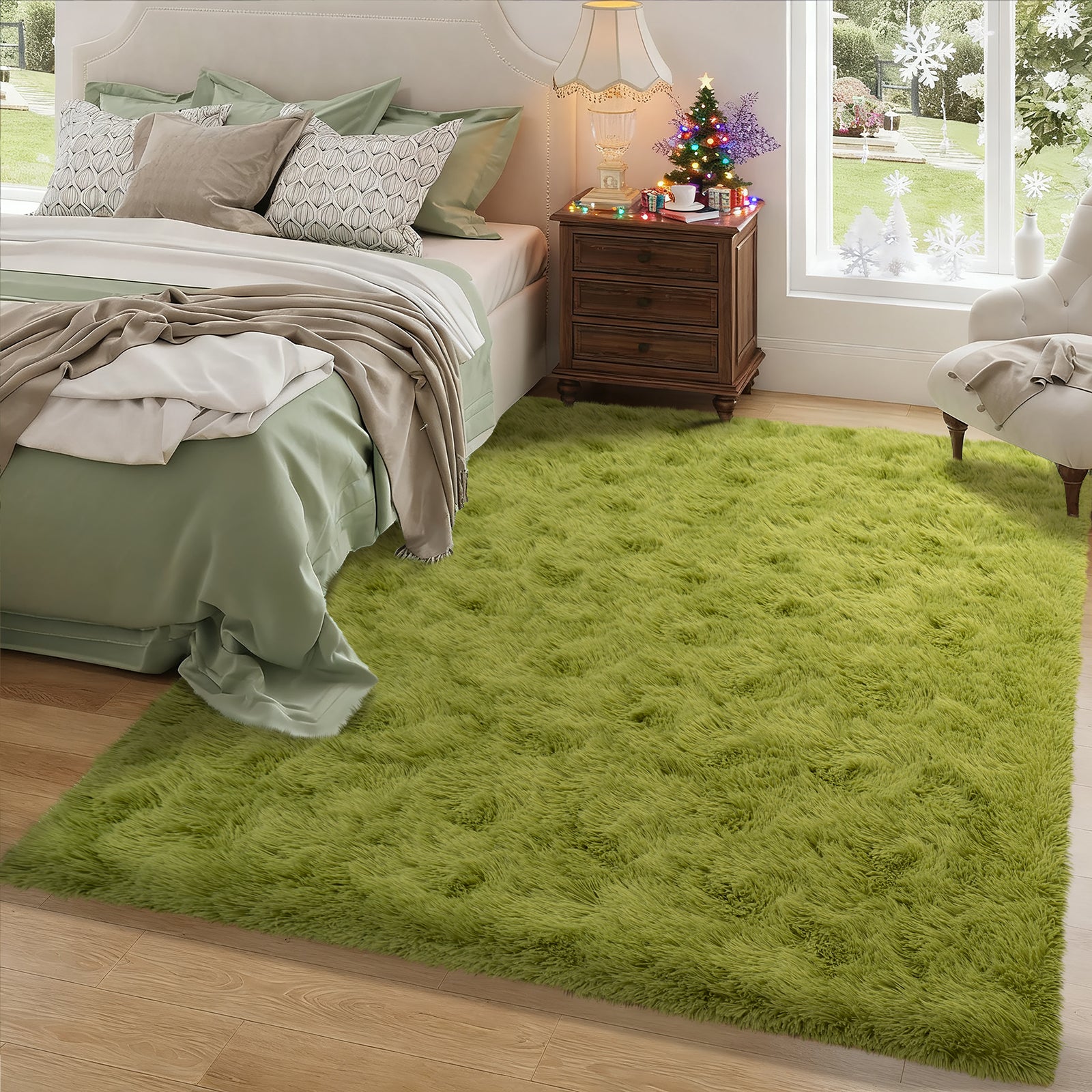 Area Rugs for Living Room Bedroom, Non-Slip Fluffy Soft Shag Carpet for Kids Home Dorm Decor