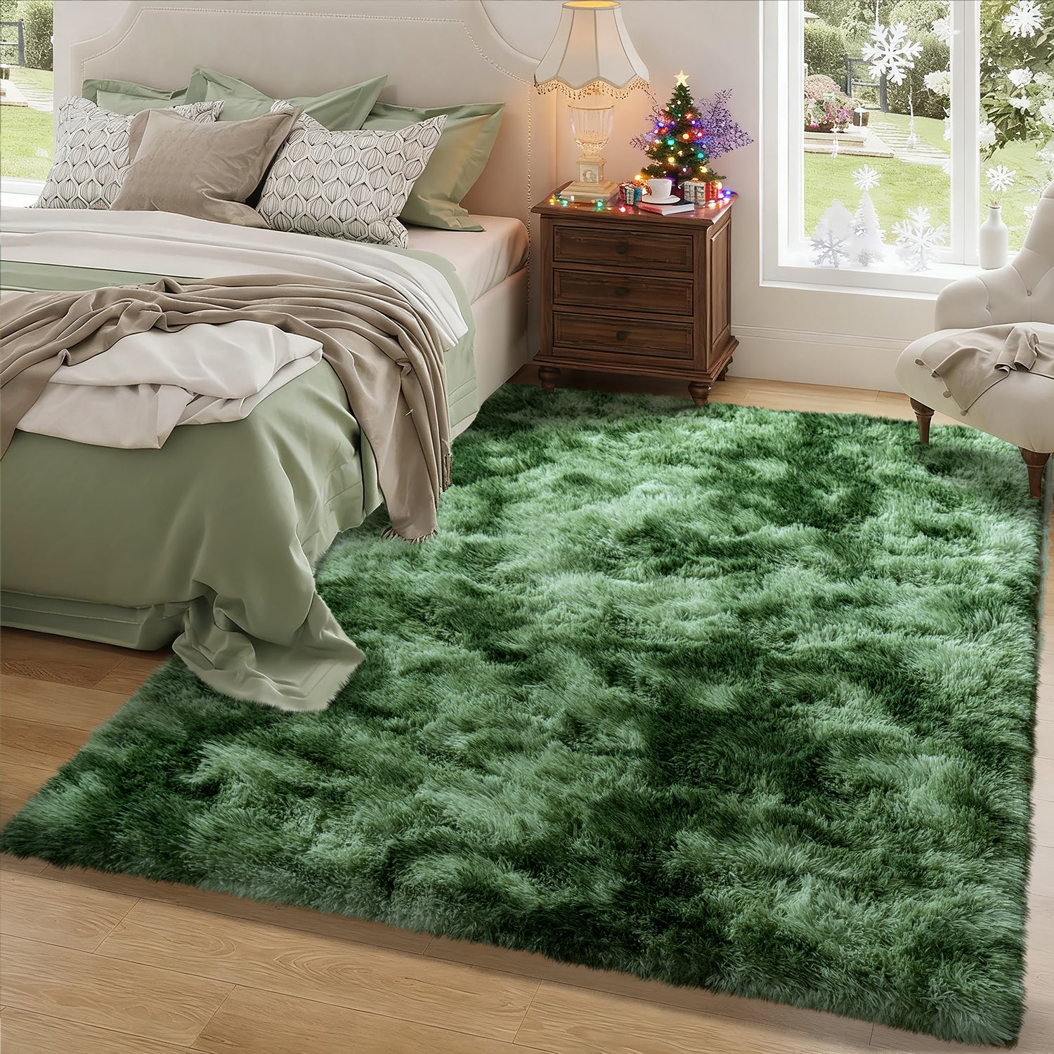 Area Rugs for Living Room Bedroom, Non-Slip Fluffy Soft Shag Carpet for Kids Home Dorm Decor