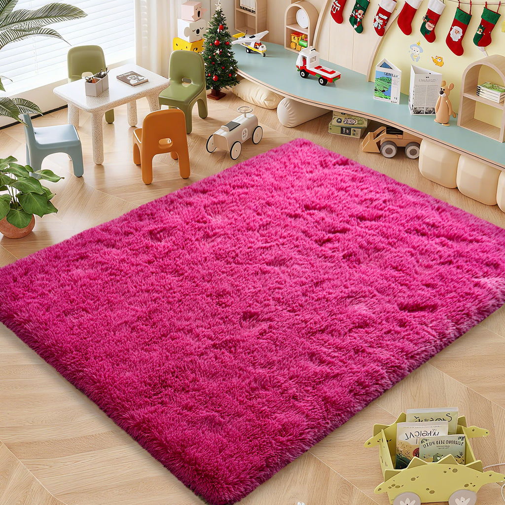 4x6ft Soft Fluffy Area Rug, Non-Slip Shag Carpet for Bedroom, Plush Living Room Rug for Home Dorm Decor