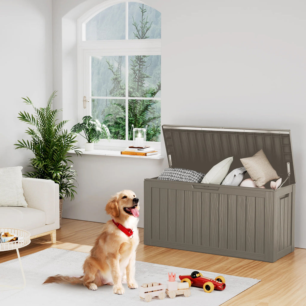 Chic Crate - 46.3'' W 80 Gallons Water Resistant Resin Lockable Deck Box