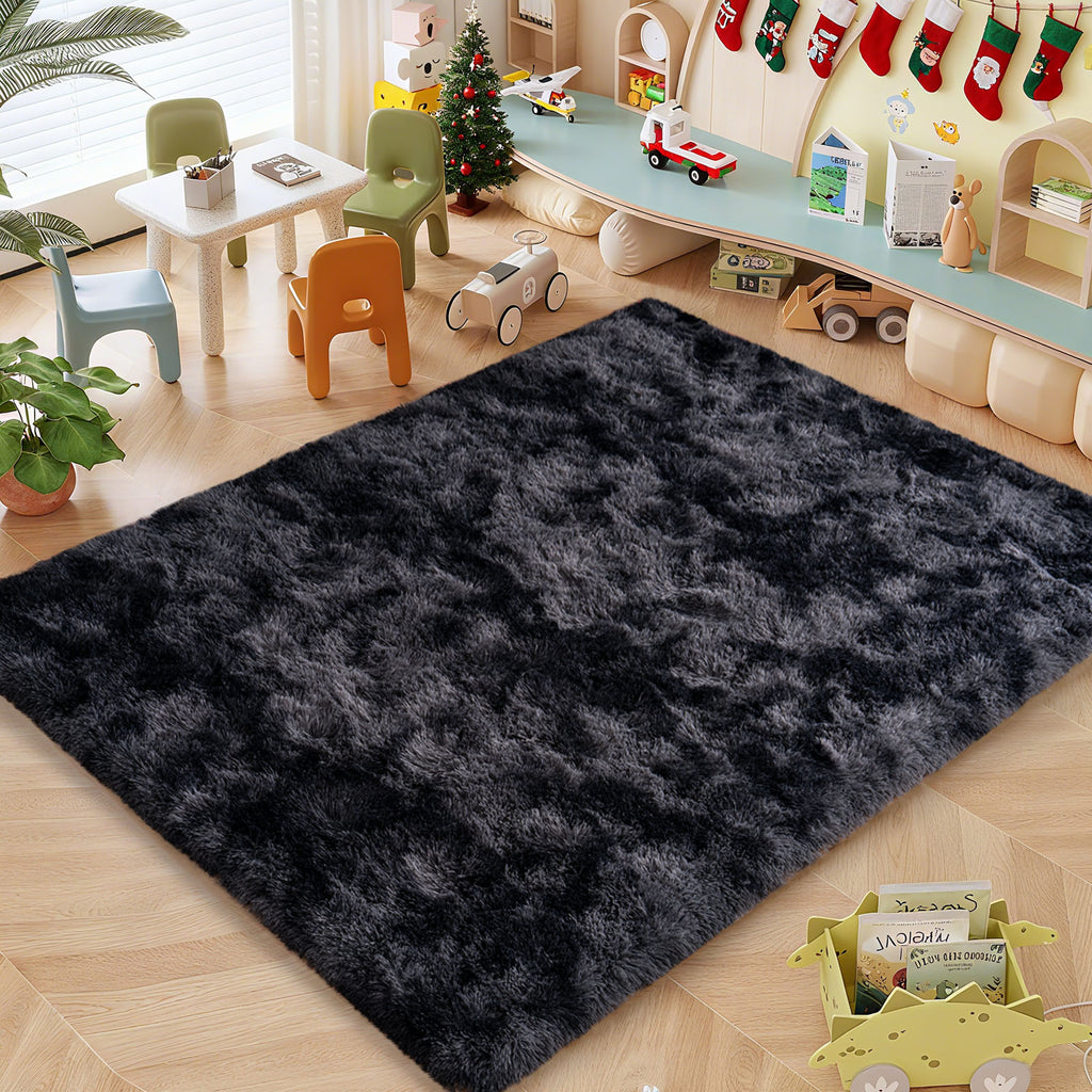 4x6ft Soft Fluffy Area Rug, Non-Slip Shaggy Carpet for Bedroom Living Room, Cozy Plush Floor Rug for Home Decor