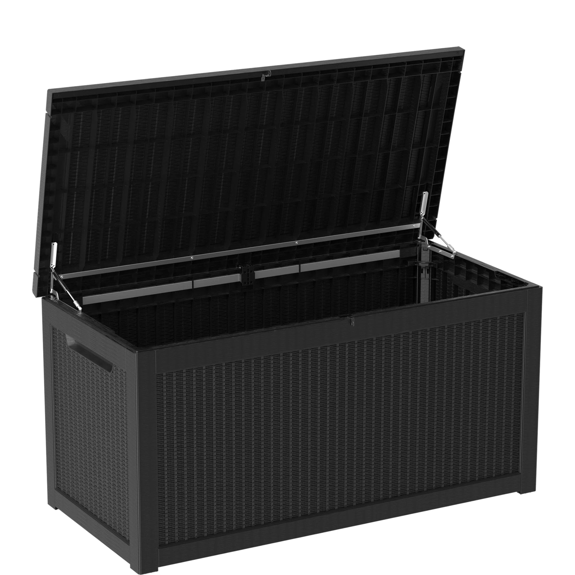 260 Gallon Resin Deck Box, Water-Resistant Lockable Outdoor Storage Box for Patio Organization