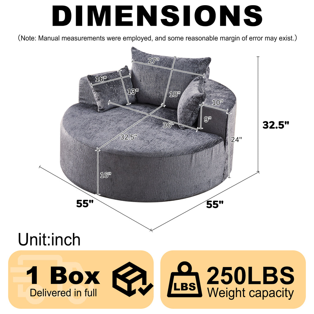 Cozy Fluffy Sleeper Chair Comfortable Single Sofa for Home Lounge and Projection Room