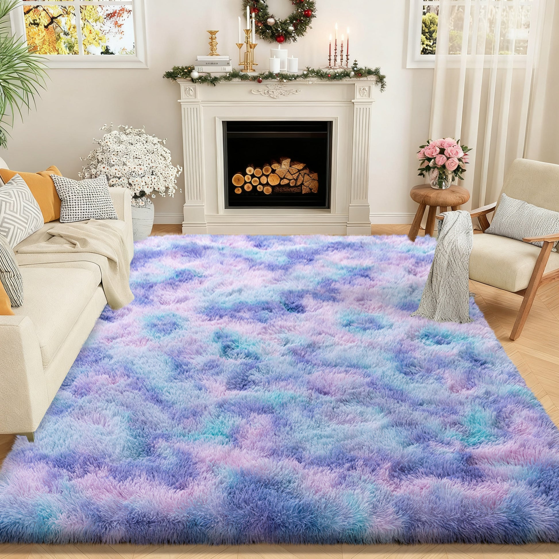 5x7ft Area Rugs for Bedroom, Soft Fluffy Shaggy Rug for Living Room Kids Room Home Decor