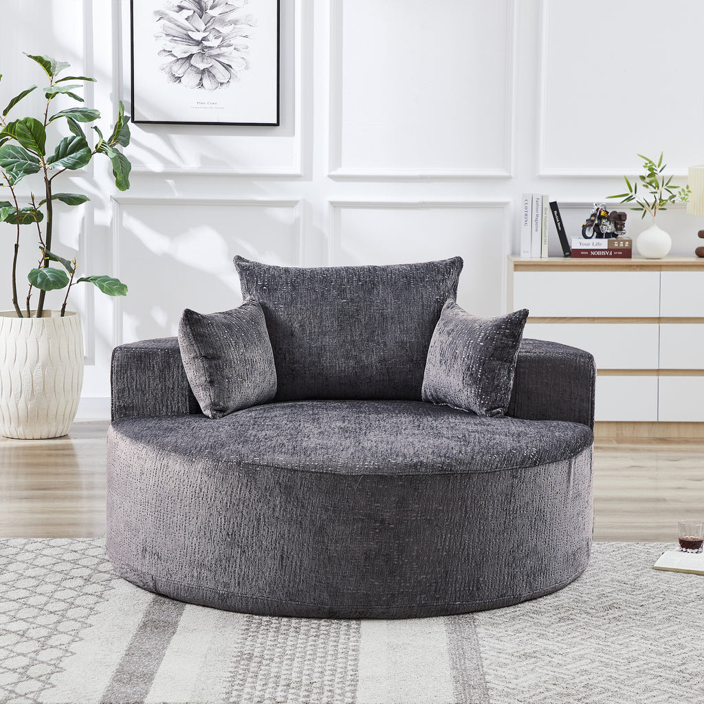 Cozy Fluffy Sleeper Chair Comfortable Single Sofa for Home Lounge and Projection Room