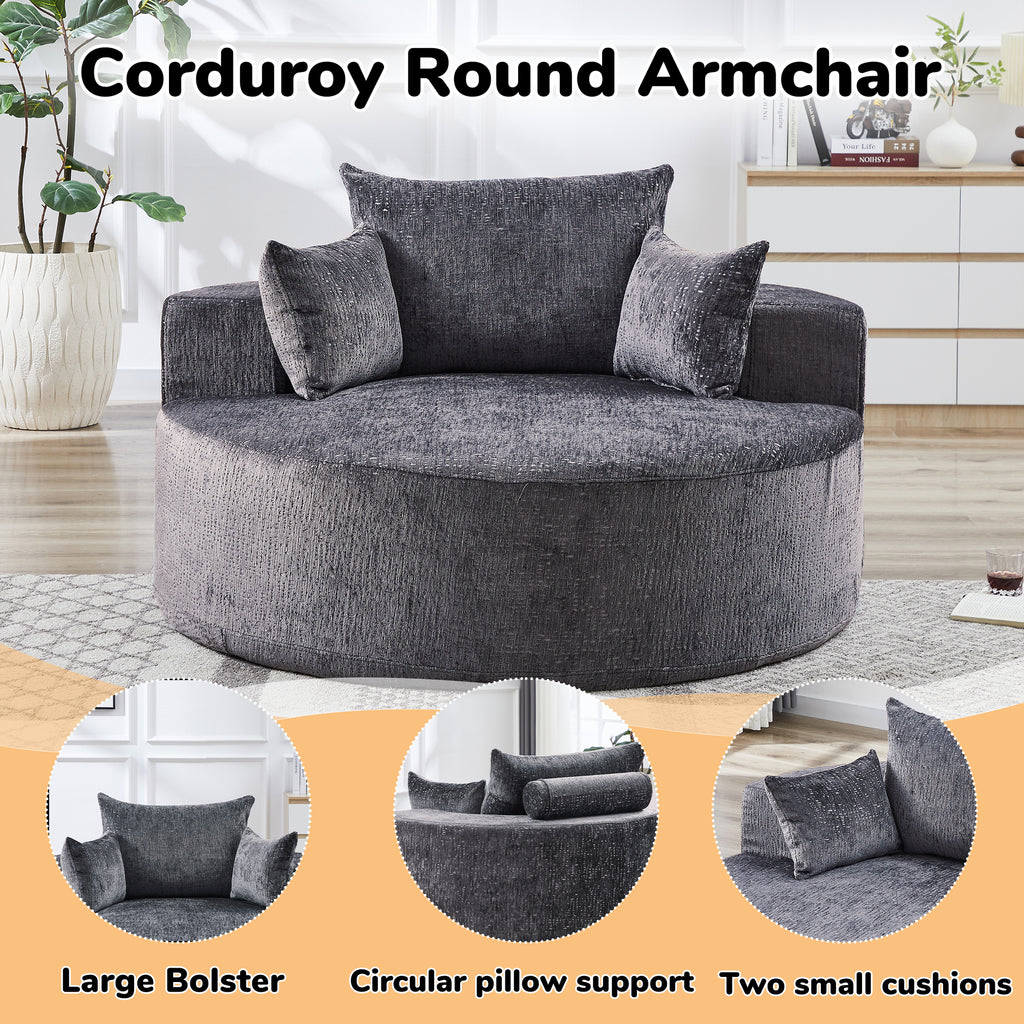 Cozy Fluffy Sleeper Chair Comfortable Single Sofa for Home Lounge and Projection Room
