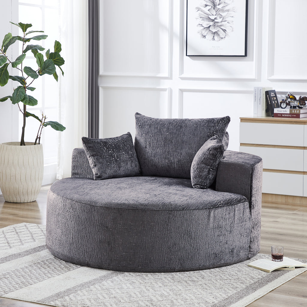Cozy Fluffy Sleeper Chair Comfortable Single Sofa for Home Lounge and Projection Room