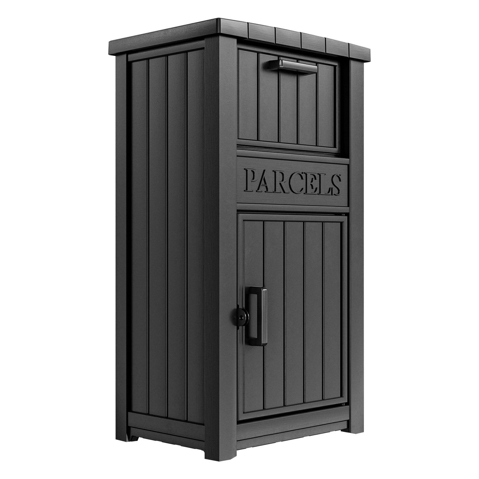 Large Package Delivery Box,Waterproof Deck Box for Porch & Patio,Lockable Resin Outdoor Storage Box