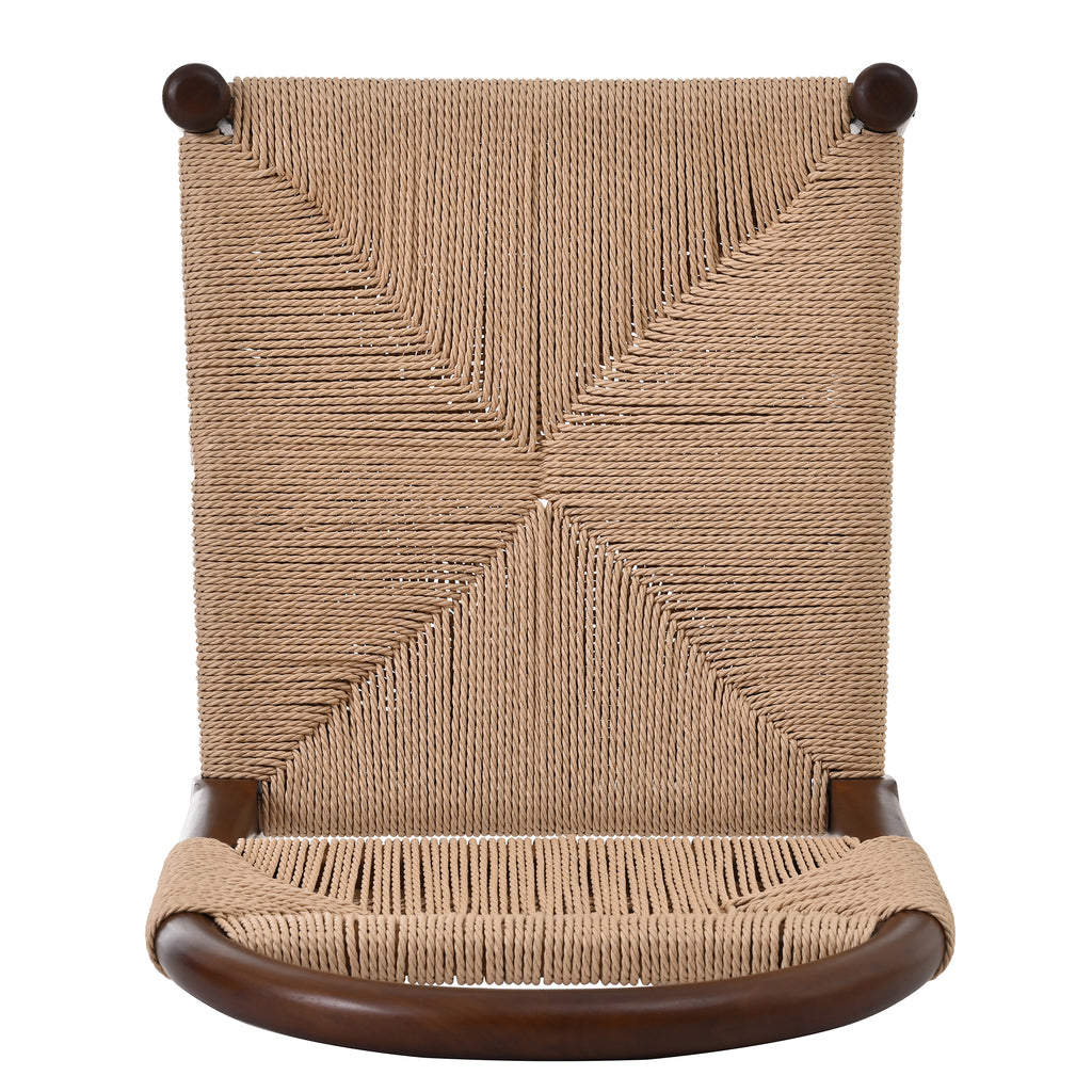 Modern Farmhouse Dining Chairs with Hand-Woven Paper Cord Seat & Wood Frame (Set of 2)