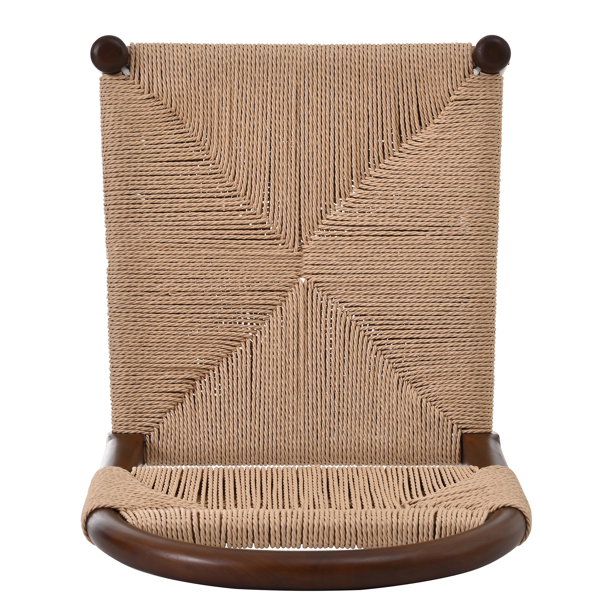Modern Farmhouse Dining Chairs with Hand-Woven Paper Cord Seat & Wood Frame (Set of 2)