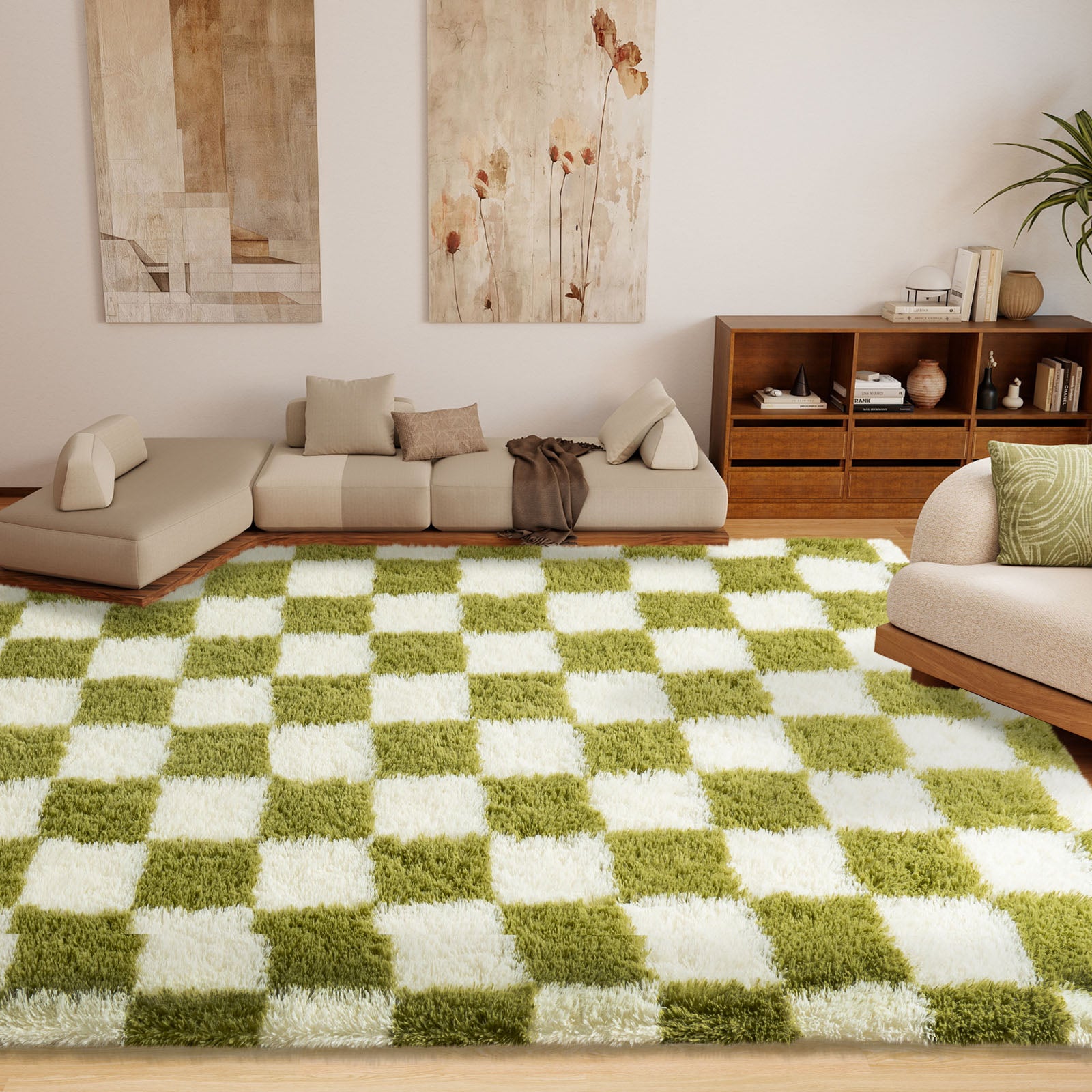 Area Rugs for Living Room Bedroom, Non-Slip Fluffy Soft Shag Carpet for Kids Home Dorm Decor