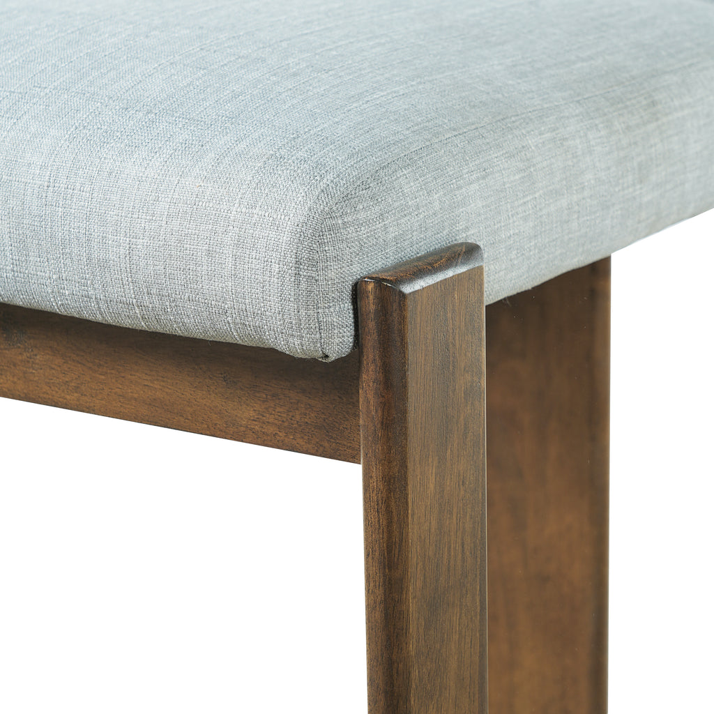 Upholstered Kitchen Island Barstools with Solid Wood Frame & Backrest - 24" (Set of 2)