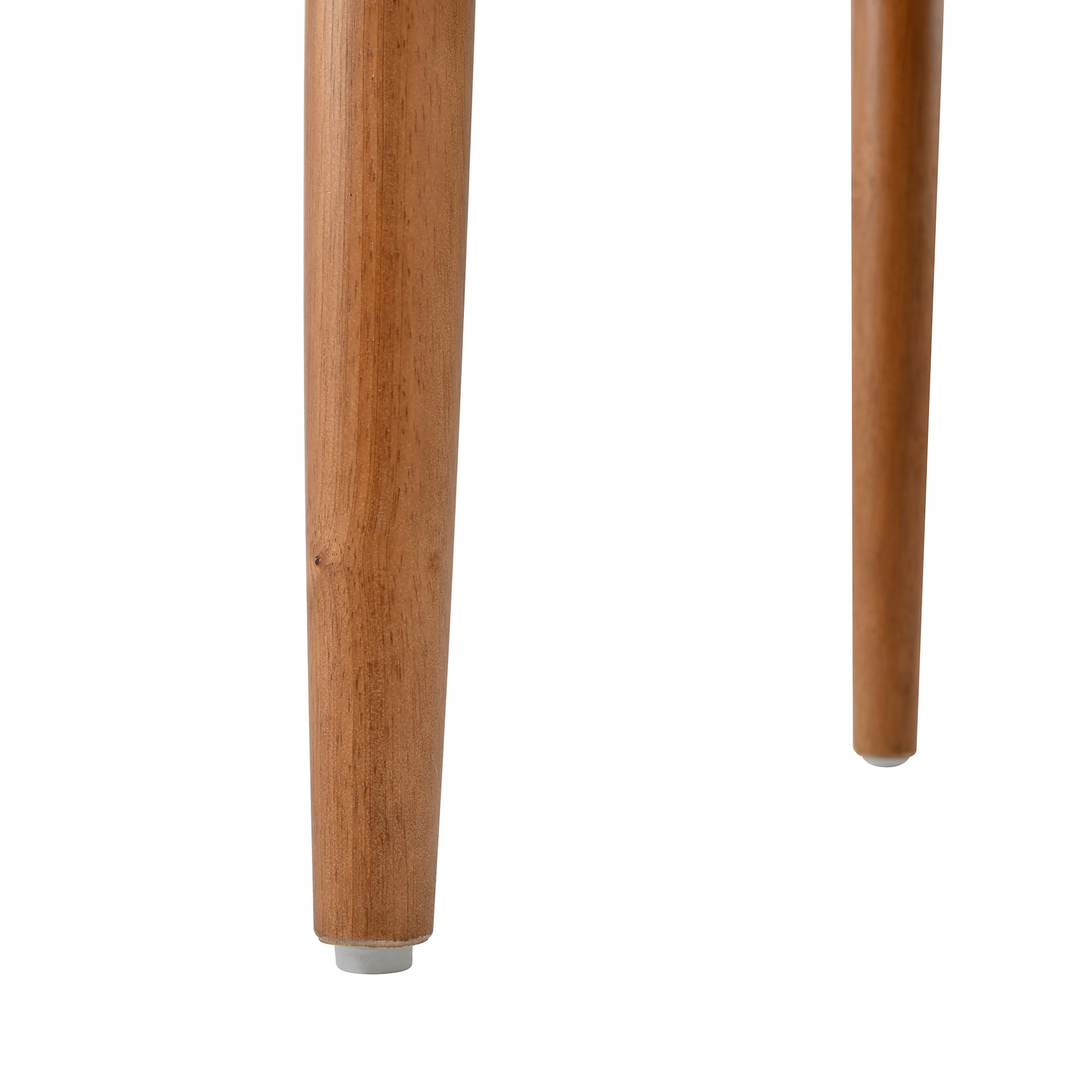 Solid Wood Dining Chairs with Curved Backrest & Elegant Brass Accents (Set of 2)