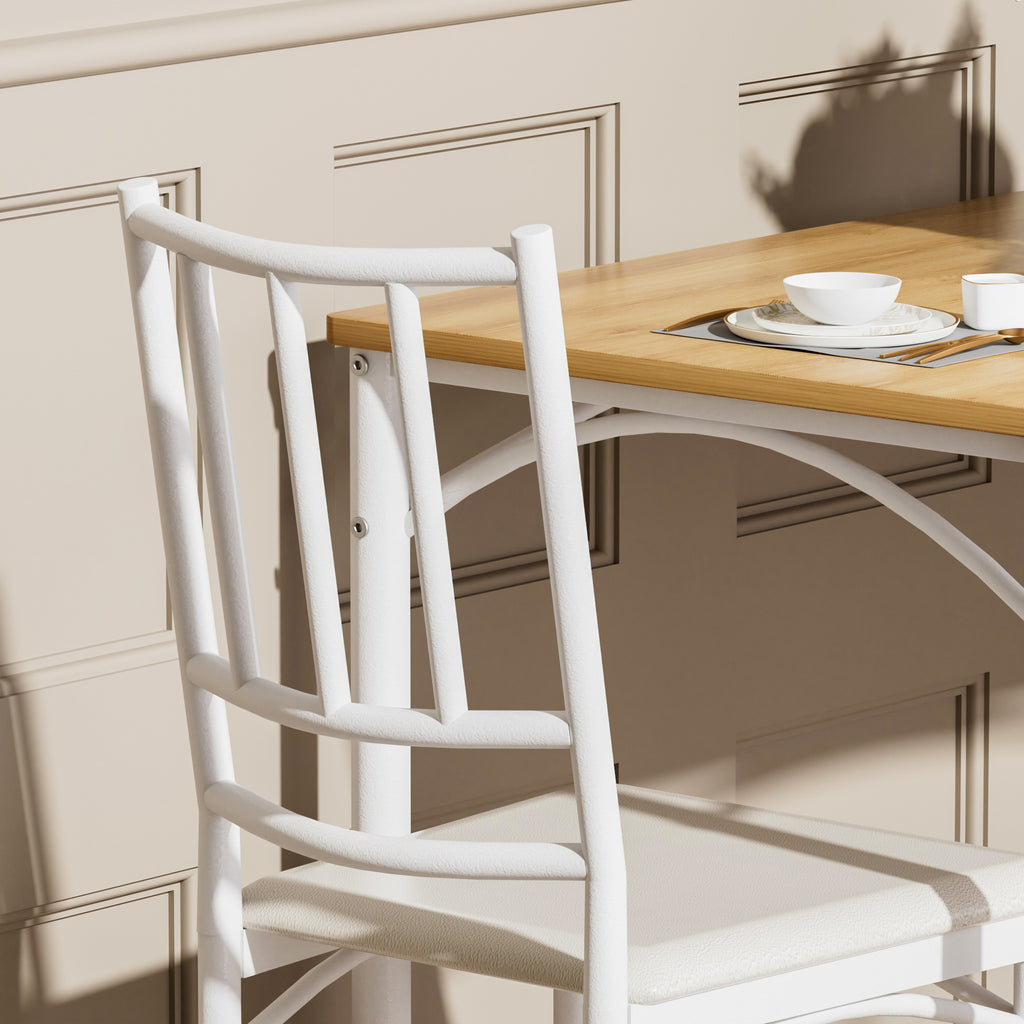 Industrial Dining Table Set with 4 Benches, Multi-Functional Kitchen Breakfast Table