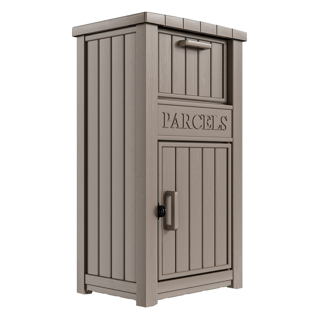 Large Package Delivery Box,Waterproof Deck Box for Porch & Patio,Lockable Resin Outdoor Storage Box
