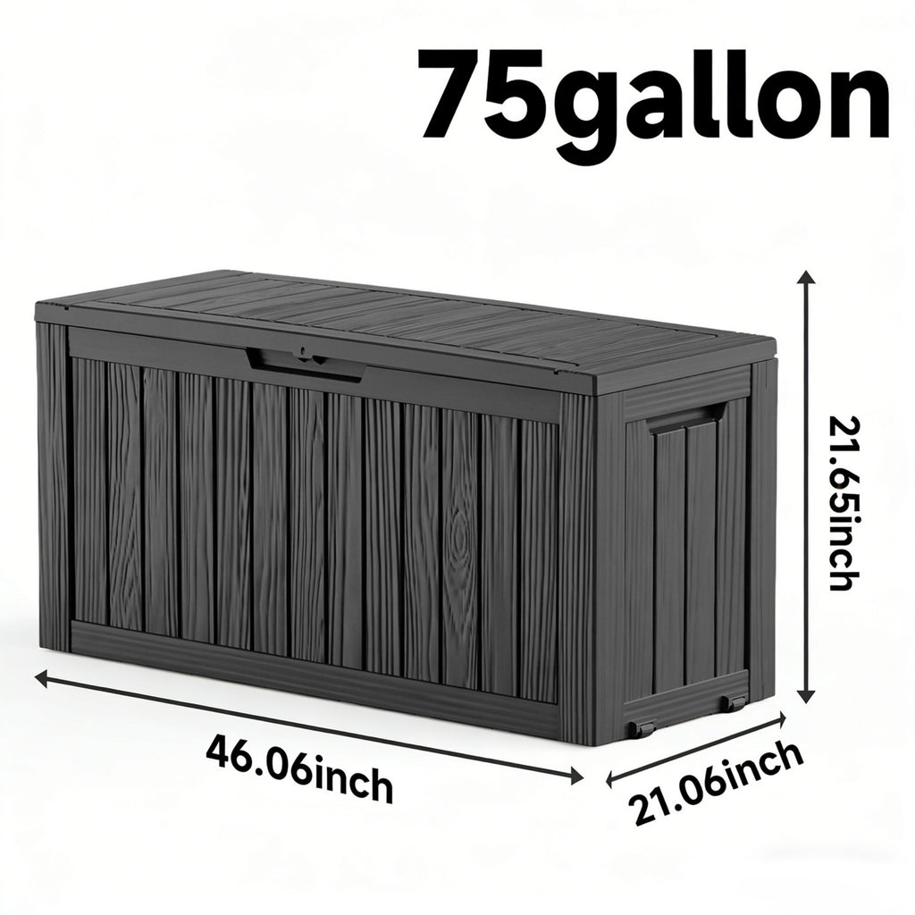 Water Resistant Resin Lockable Deck Box