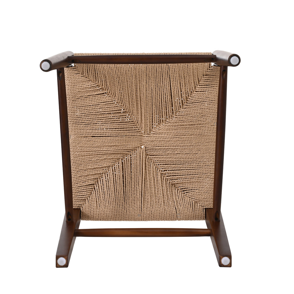 Modern Farmhouse Dining Chairs with Hand-Woven Paper Cord Seat & Wood Frame (Set of 2)