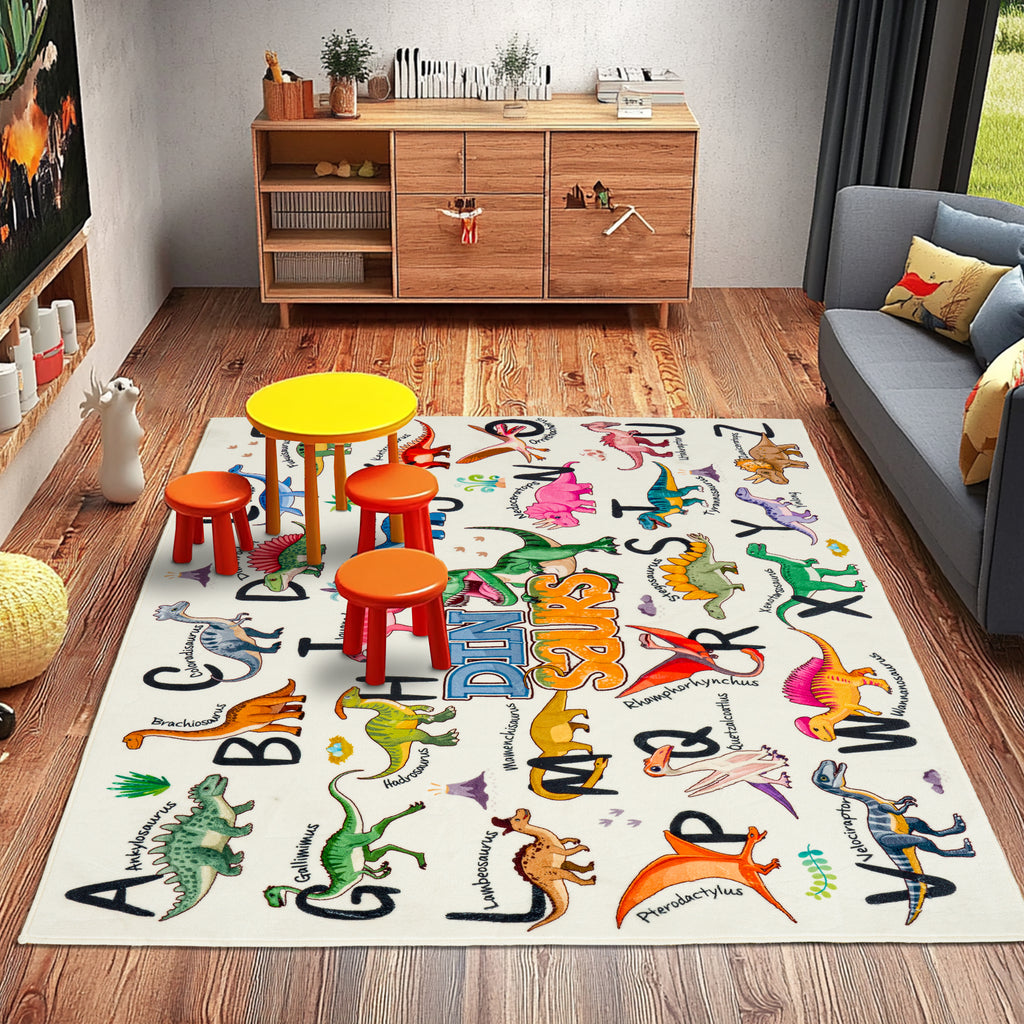 Kids ABC Educational Area Rugs For Kids Boys Girls Kindergarten Decorative Soft Crawling Floor Mats Children's Bedside Rugs
