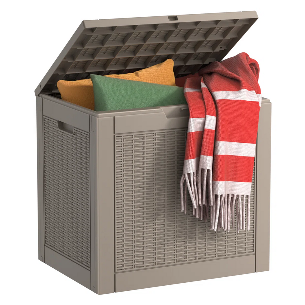 Chic Crate-30-gal Water Resistant Resin Lockable Deck Box