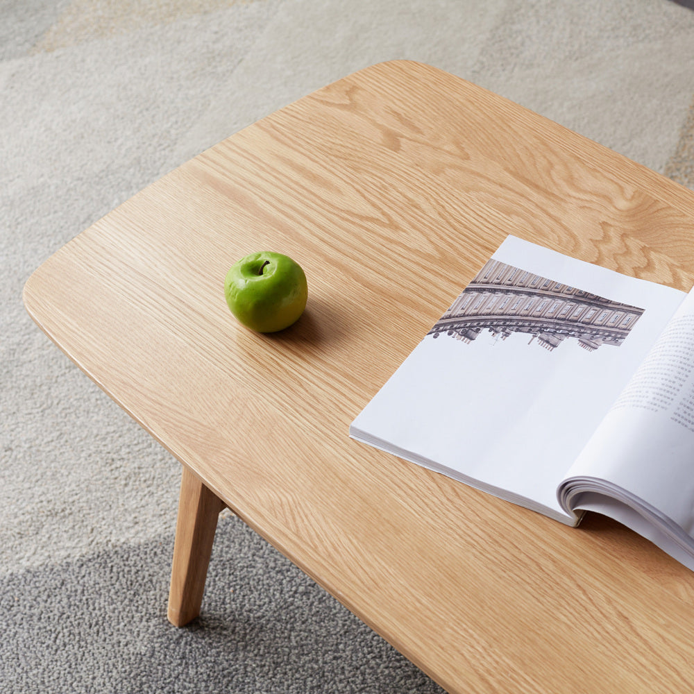 Chic Crate - 100% Solid Wood Coffee Table with Natural Flavor, Easy Assembly, and Storage Shelf - Multifunctional Writing Desk