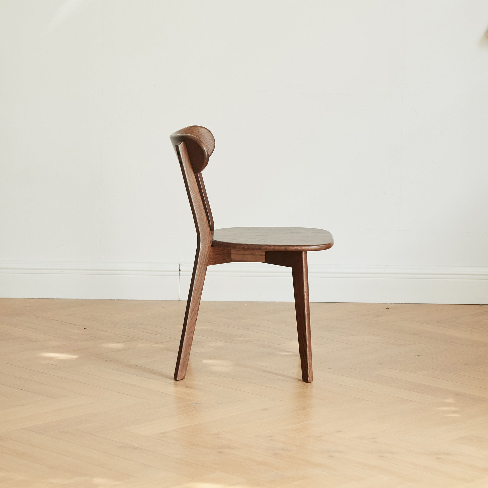 Rustic Solid Oak Wood Dining Chair Natural Kitchen Seat 46.5x54x80cm