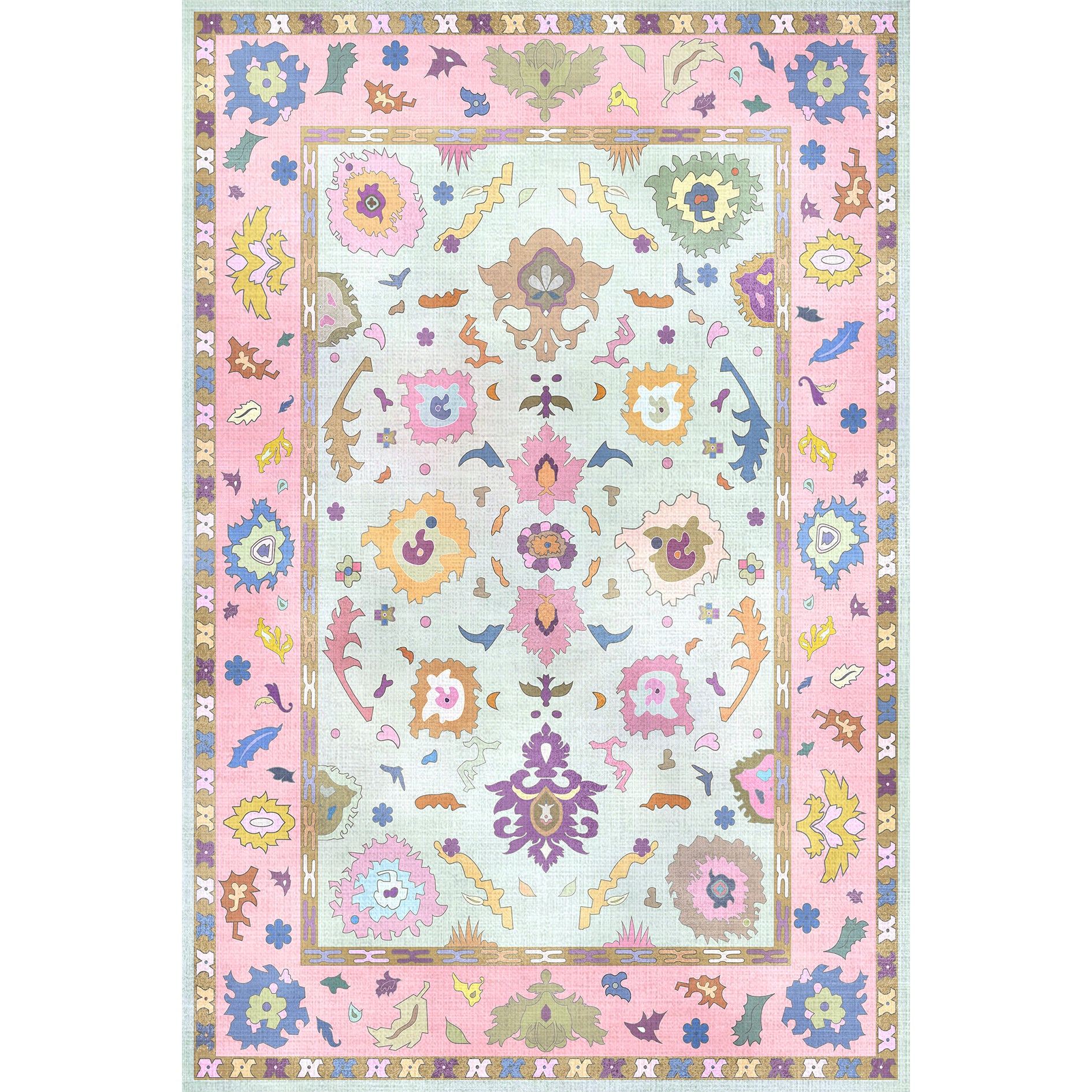 Washable Oushak Rug Non Slip Rugs for Living Room, Soft Rug for Bedroom Kids Nursery, Dining Room, Home Office Home Decor
