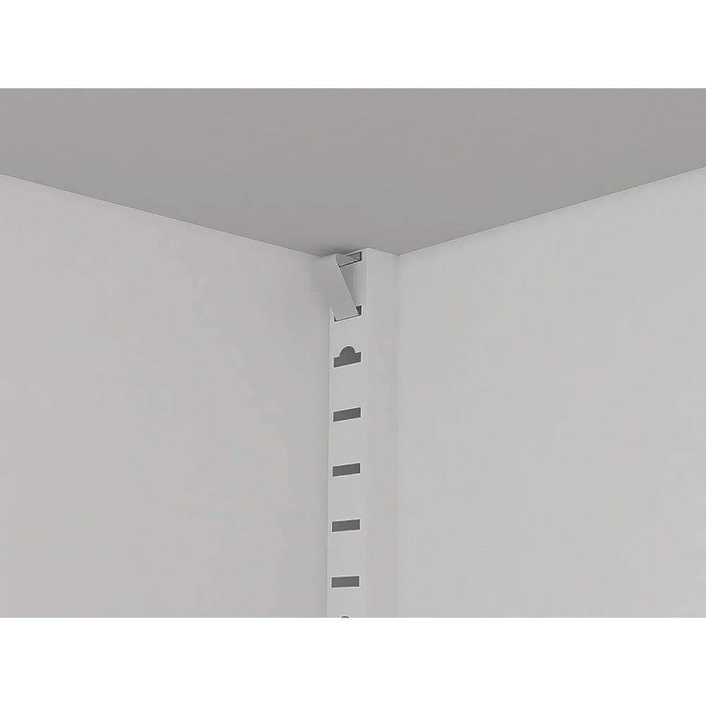 Chic Crate 71'' 2 Shapely-Door Metal Cabinet – Adjustable Shelves for Bedroom/Living/Kitchen (White)