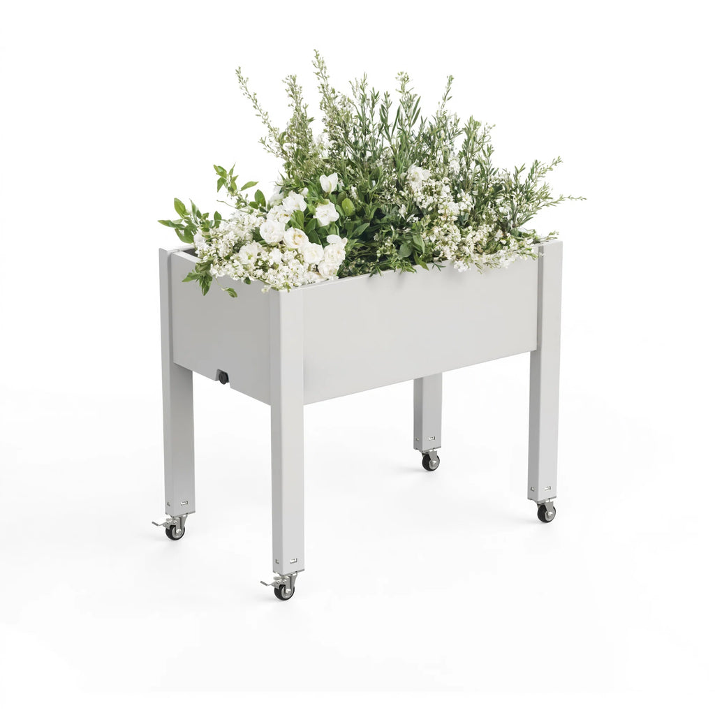 Chic Crate - Raised Garden Bed with Wheels, Outdoor Planter Box for Vegetables, Flowers & Herbs