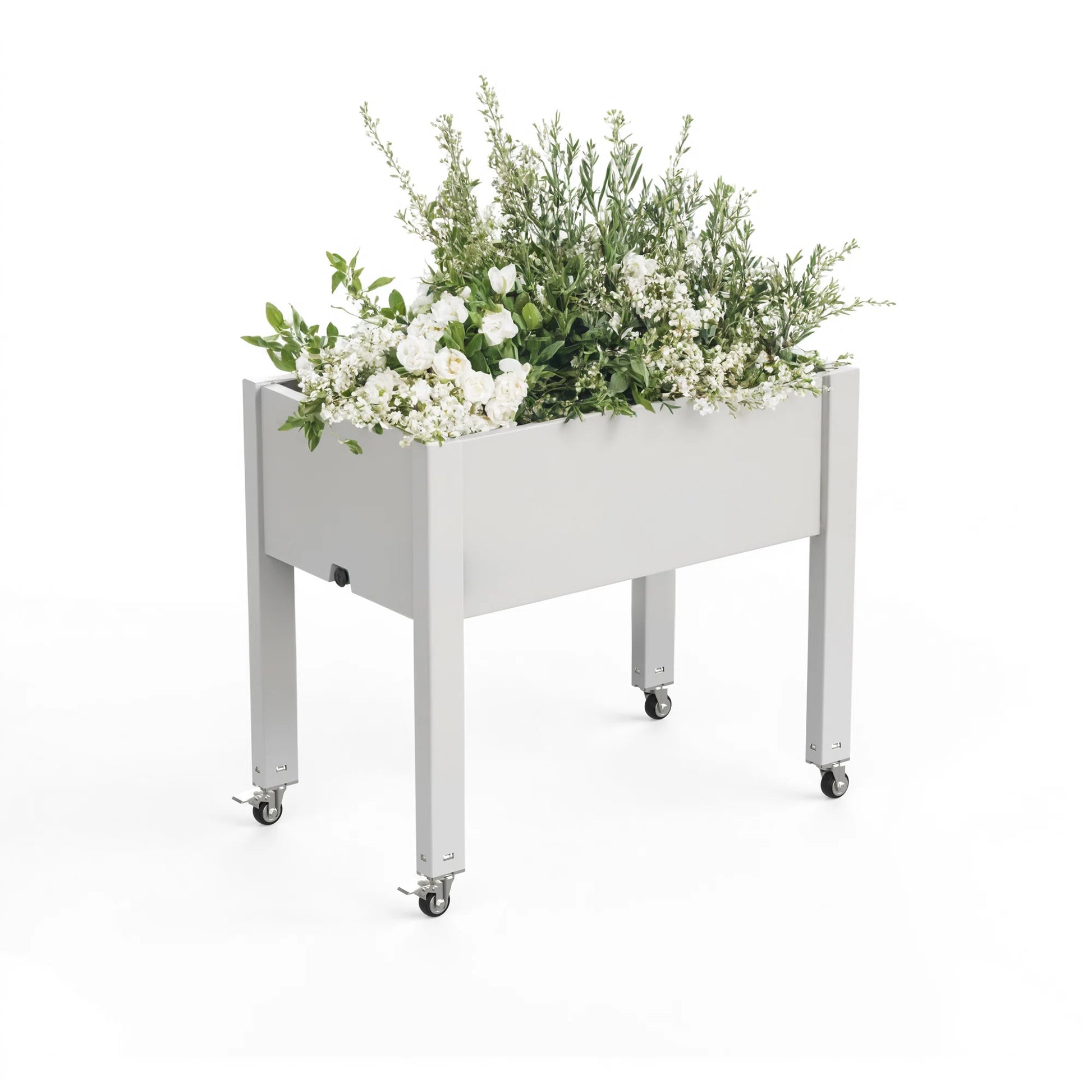 Chic Crate - Raised Garden Bed with Wheels, Outdoor Planter Box for Vegetables, Flowers & Herbs