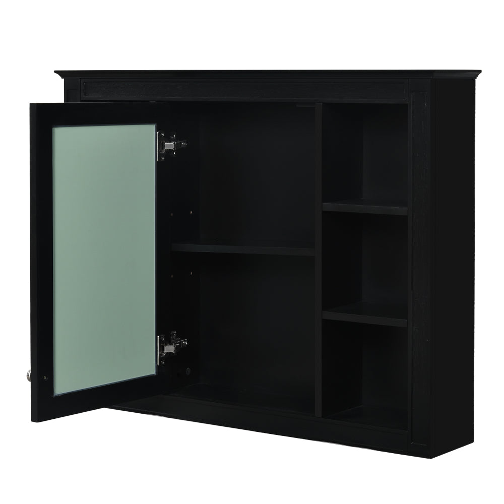Chic Crate-Tall Bathroom Storage Cabinet – Freestanding Cabinet w/ 2 Different-Size Drawers & Adj. Shelf | MDF Painted Finish | White