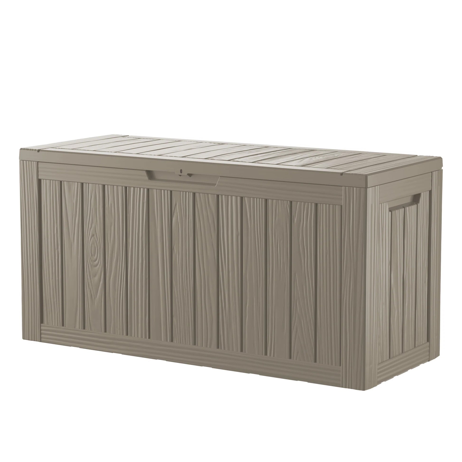 Chic Crate - 46.3'' W 80 Gallons Water Resistant Resin Lockable Deck Box in Brown