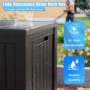 Chic Crate - StormArmor 180Gal LockPro Deck Box - Hurricane-Proof HDPE Resin w/ QuadLock & UV360 Shield - Mega Outdoor Storage for Pool/Patio Tools