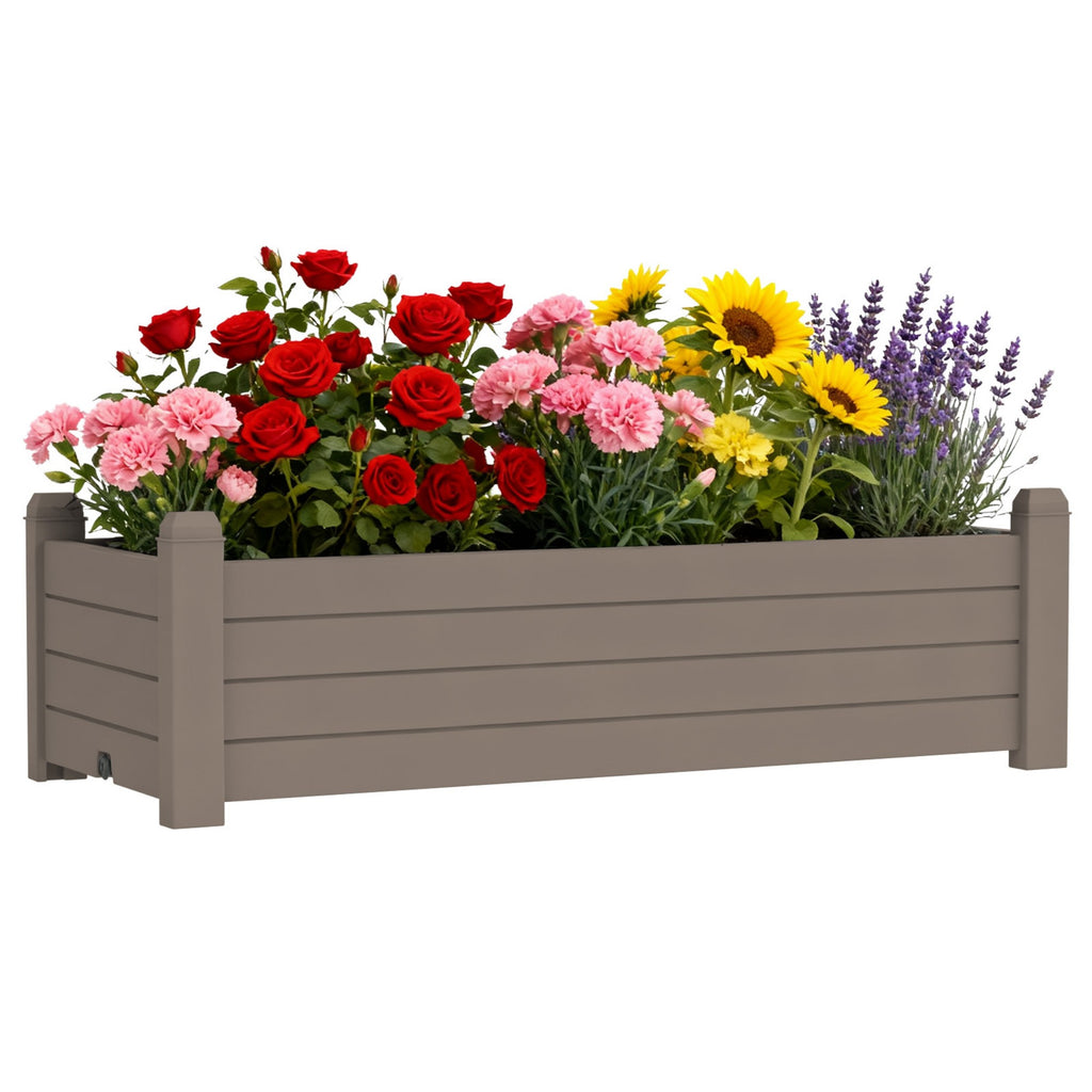 21Gallon Outdoor Planter Box, Garden Bed for Vegetables, Flowers & Herbs, Raised Planter