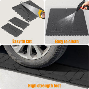 Chic Crate 44 Pack 12'' Interlocking Plastic Deck Tiles – Dark Gray, Waterproof
