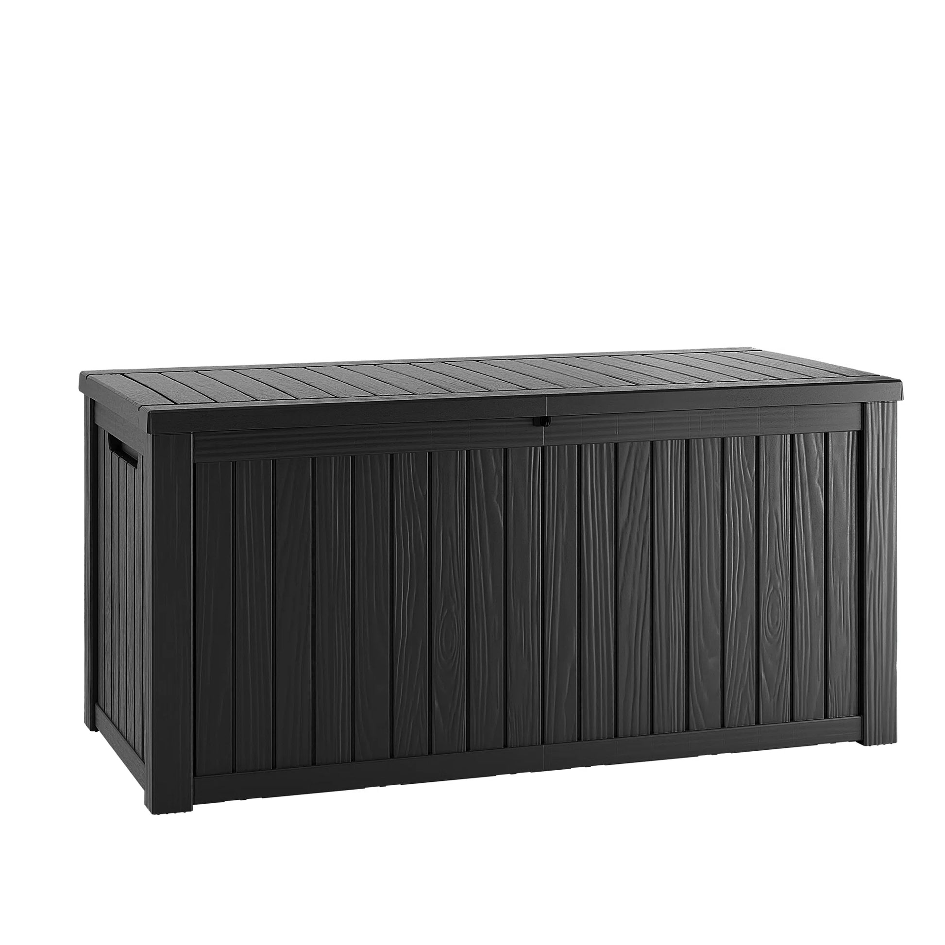 120 Gallon Outdoor Deck Box, Water-Resistant Resin Storage Box with Lockable Lid for Patio