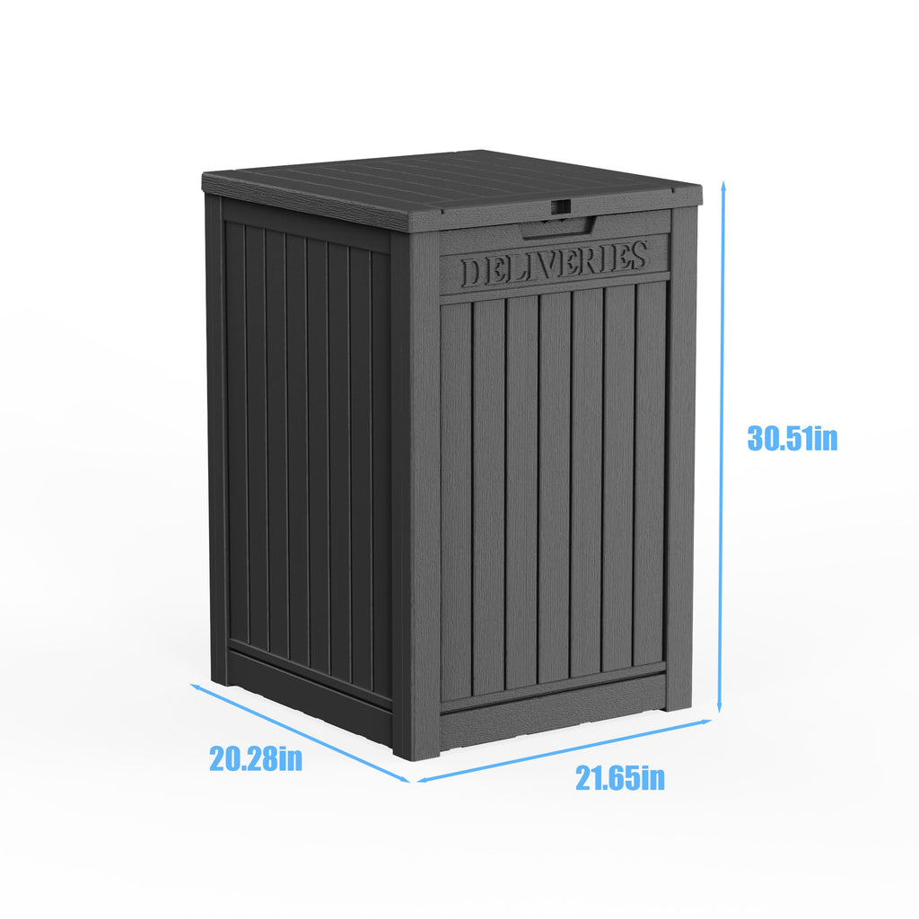 Large Package Delivery Box,Waterproof Deck Box for Porch & Patio,Lockable Resin Outdoor Storage Box