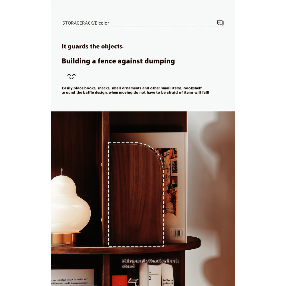 Chic Crate 360° Rotating 5-Tier Corner Bookshelf with Drawer, Narrow Floor Bookcase for Small Spaces