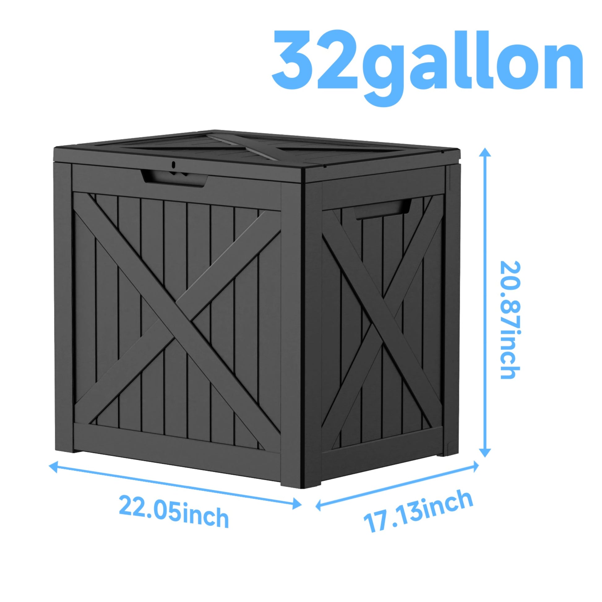 Water Resistant Resin Lockable Deck Box