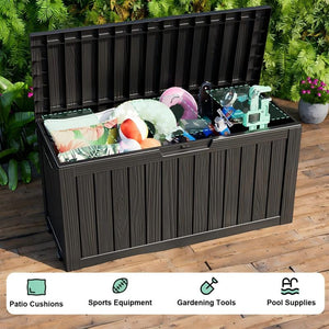 Chic Crate 75-gal Water Resistant Resin Lockable Deck Box - Black