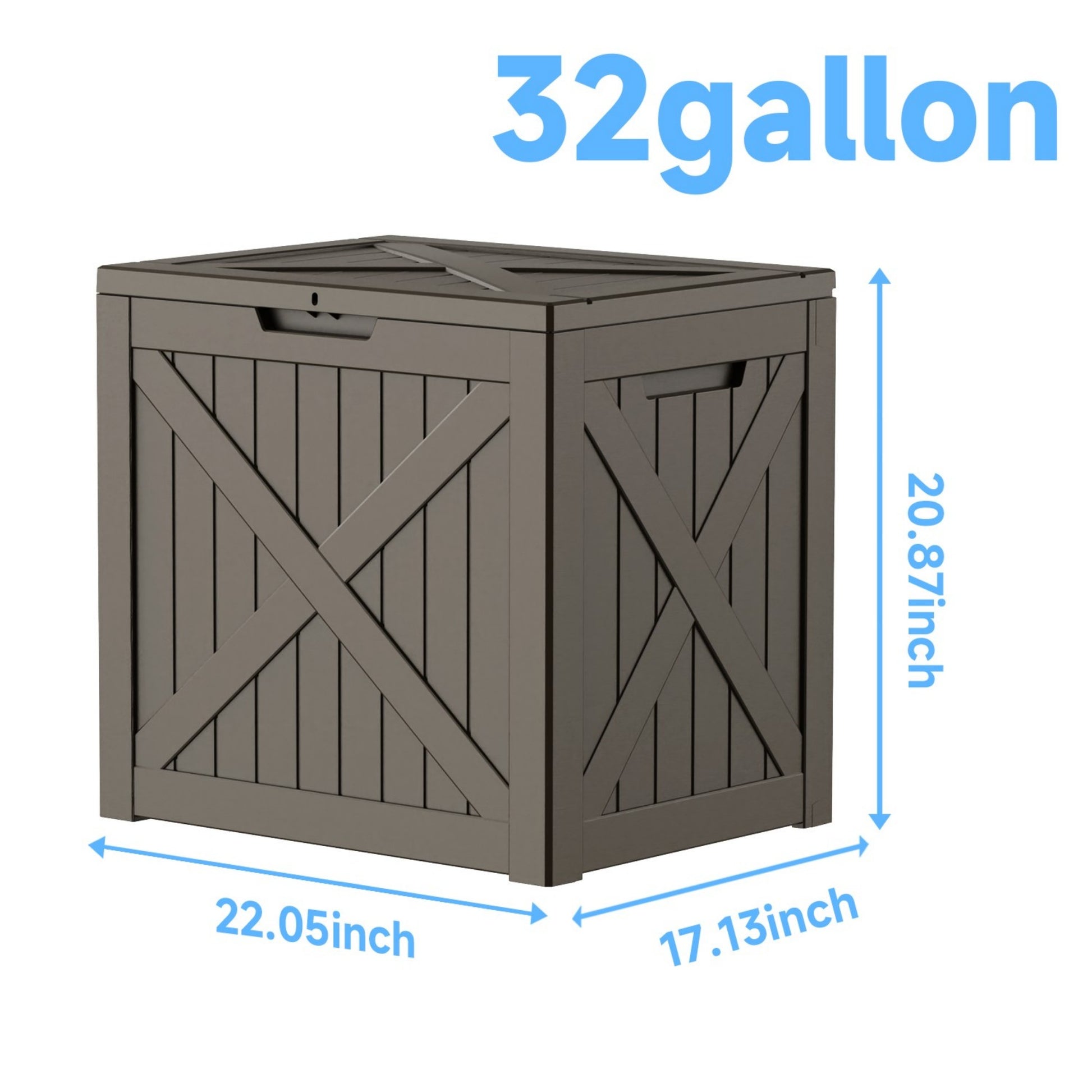 Water Resistant Resin Lockable Deck Box
