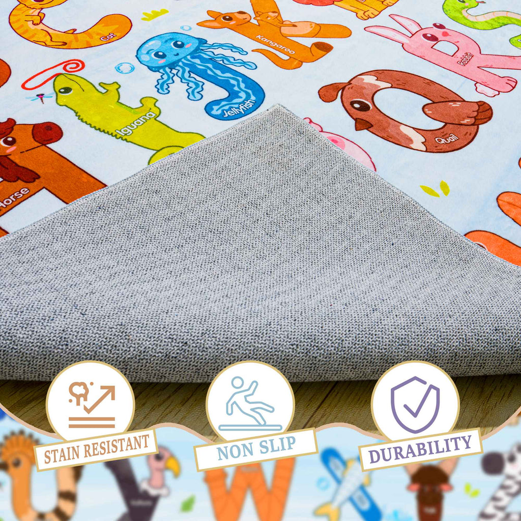 Kids ABC Educational Area Rugs For Kids Boys Girls Kindergarten Decorative Soft Crawling Floor Mats Children's Bedside Rugs