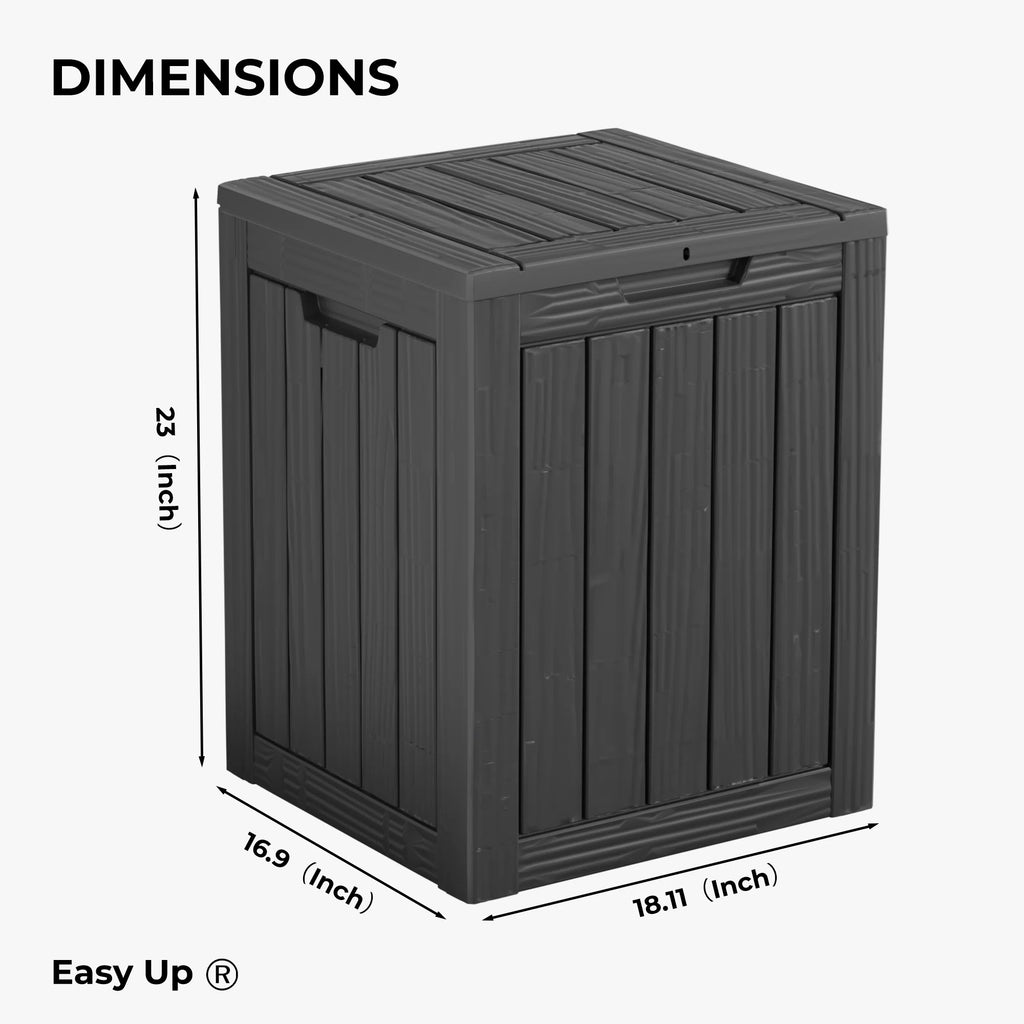 Chic Crate - 18.11'' W 28 Gallons Water Resistant Resin Lockable Deck Box