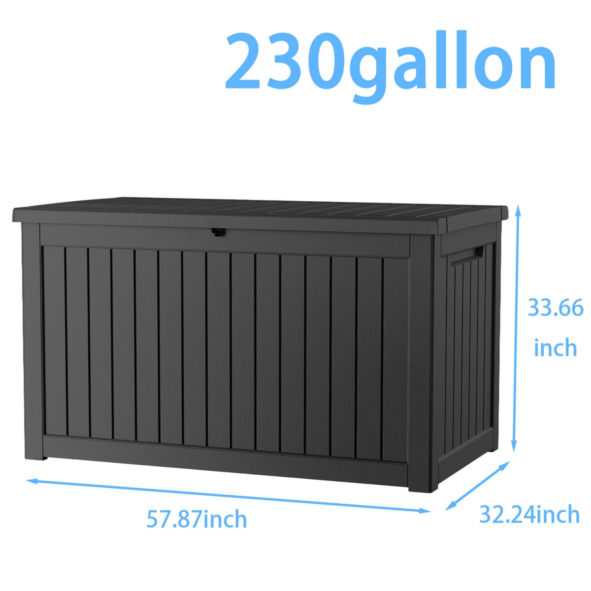 Water Resistant Resin Lockable Deck Box