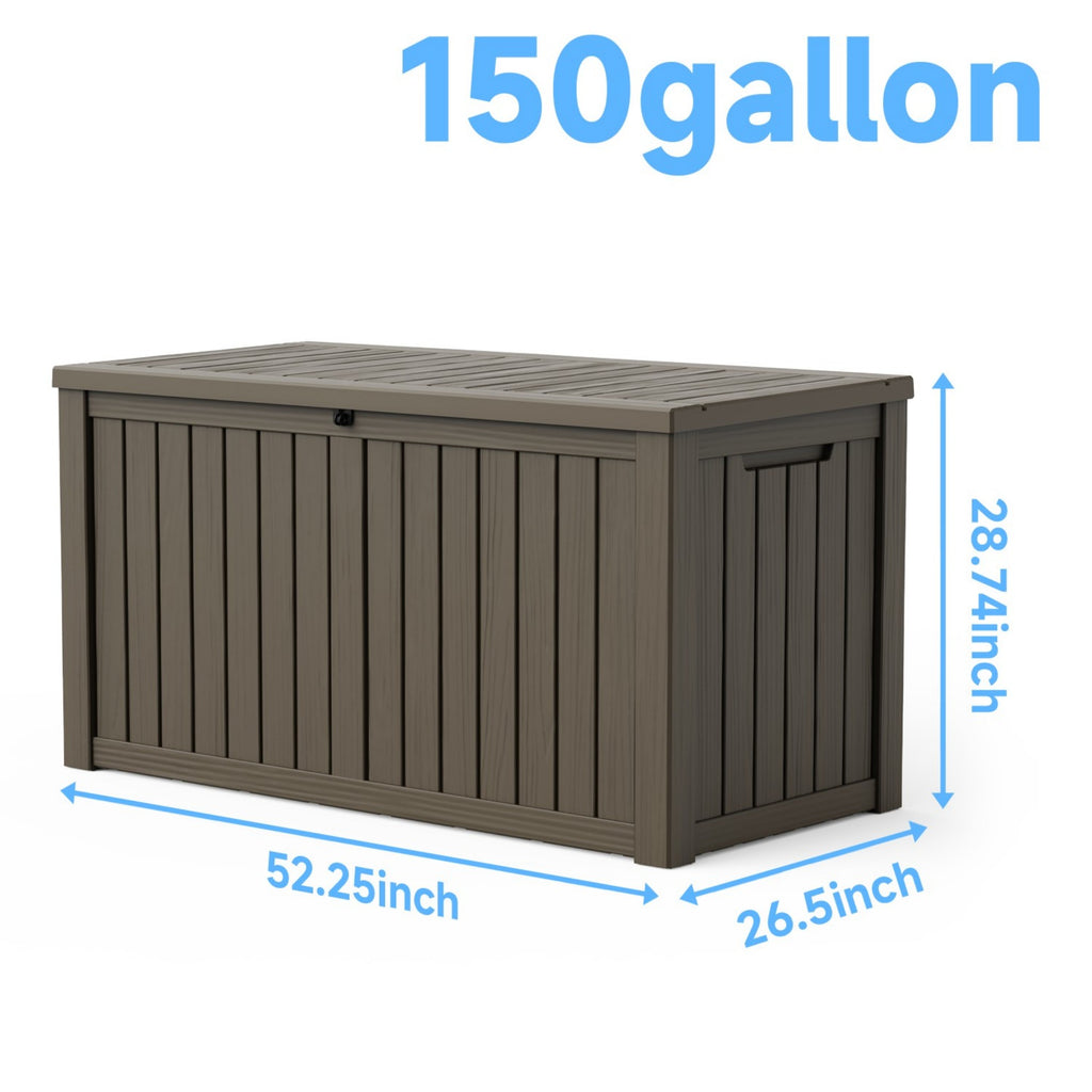 Water Resistant Resin Lockable Deck Box